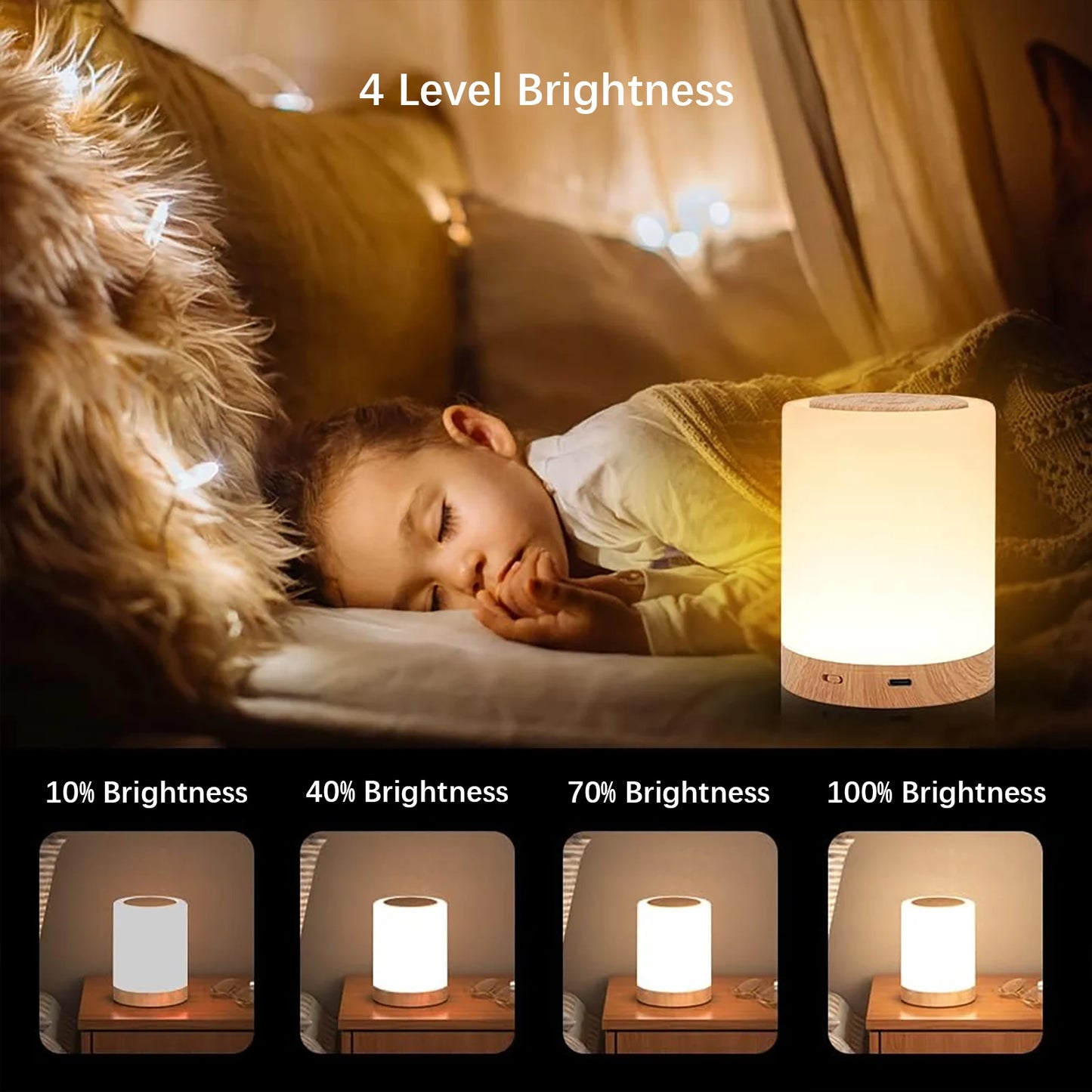USB Rechargeable RGB Changing room decor for Kids Bedroom Camping Deco