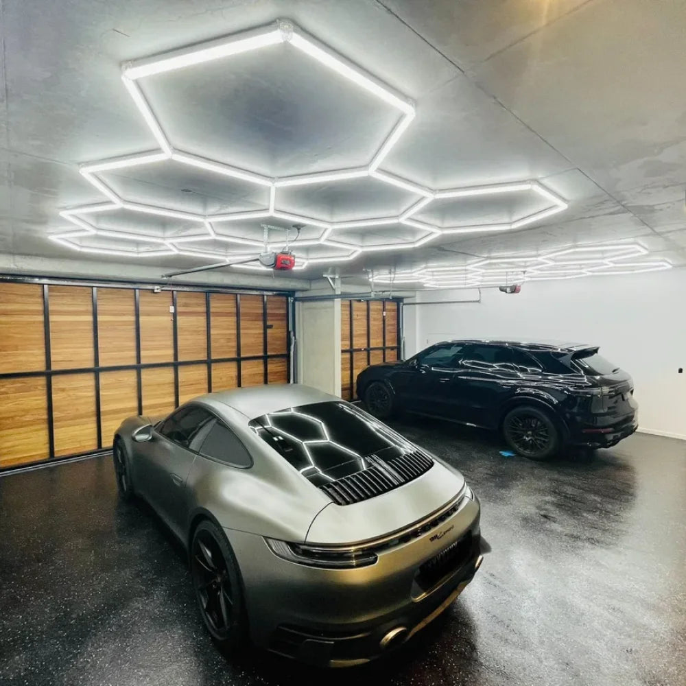 Honeycomb Ceiling Light for Workshop