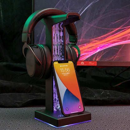 RGB Gaming Headphone Stand Dual USB Port
