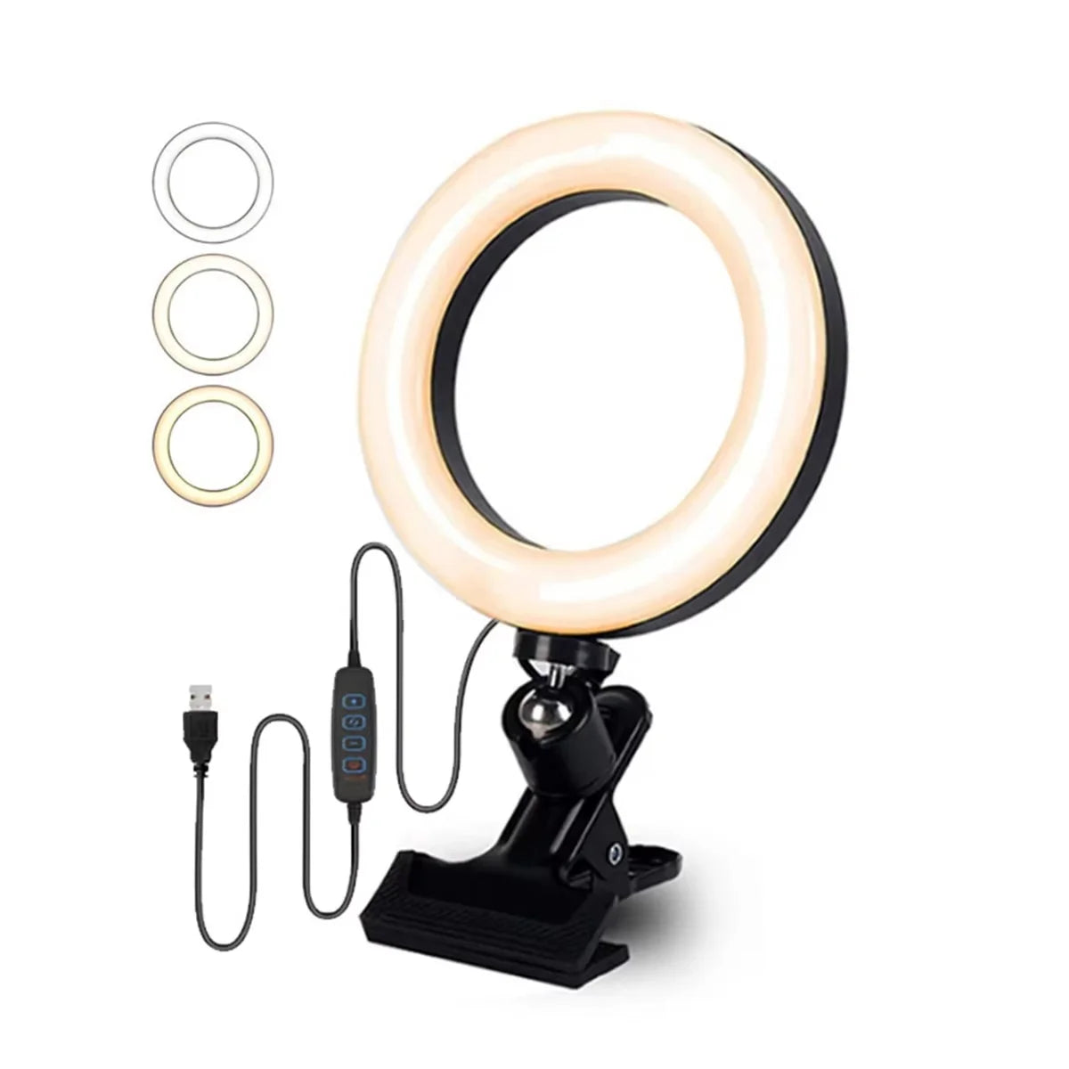Clip-on ring light lighting kit, phone selfie light