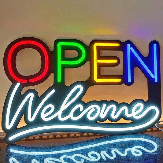 Open Neon Sign Wall Mounted Neon Lights
