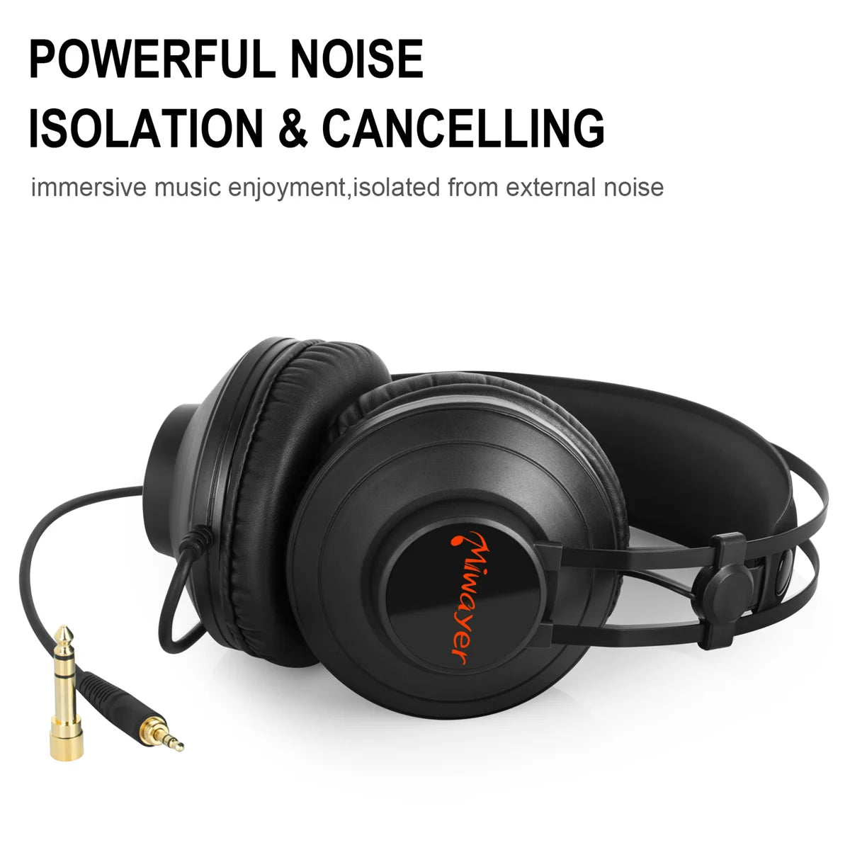 Studio Monitor Headphones Wired Over Ear