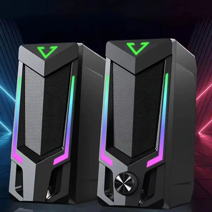 Bluetooth RGB computer speaker with LED ambient