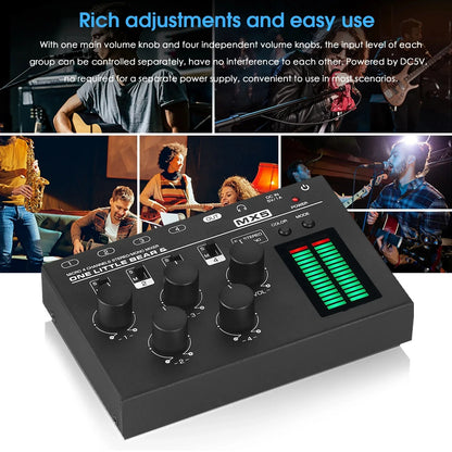 Channel Stereo Audio Mixer Mini