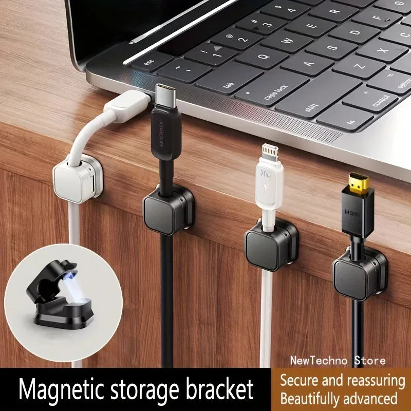 Wall-Mounted Data Cable Management Clips