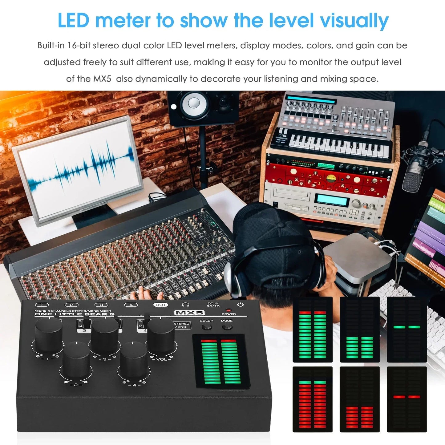 Channel Stereo Audio Mixer Mini