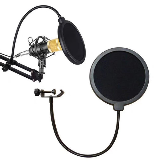 Microphone Pop Filter Shield Dual Layered Wind Pop Screen
