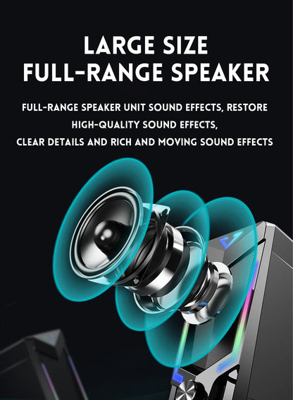 Bluetooth RGB computer speaker with LED ambient