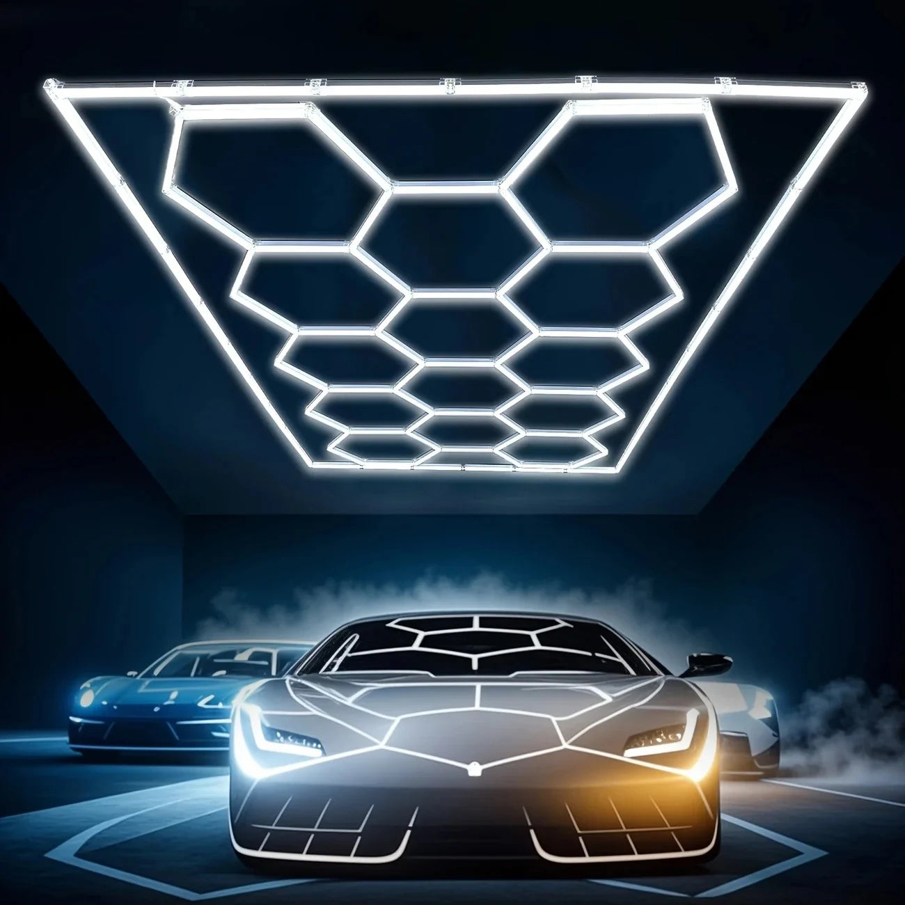 Honeycomb Ceiling Light for Workshop