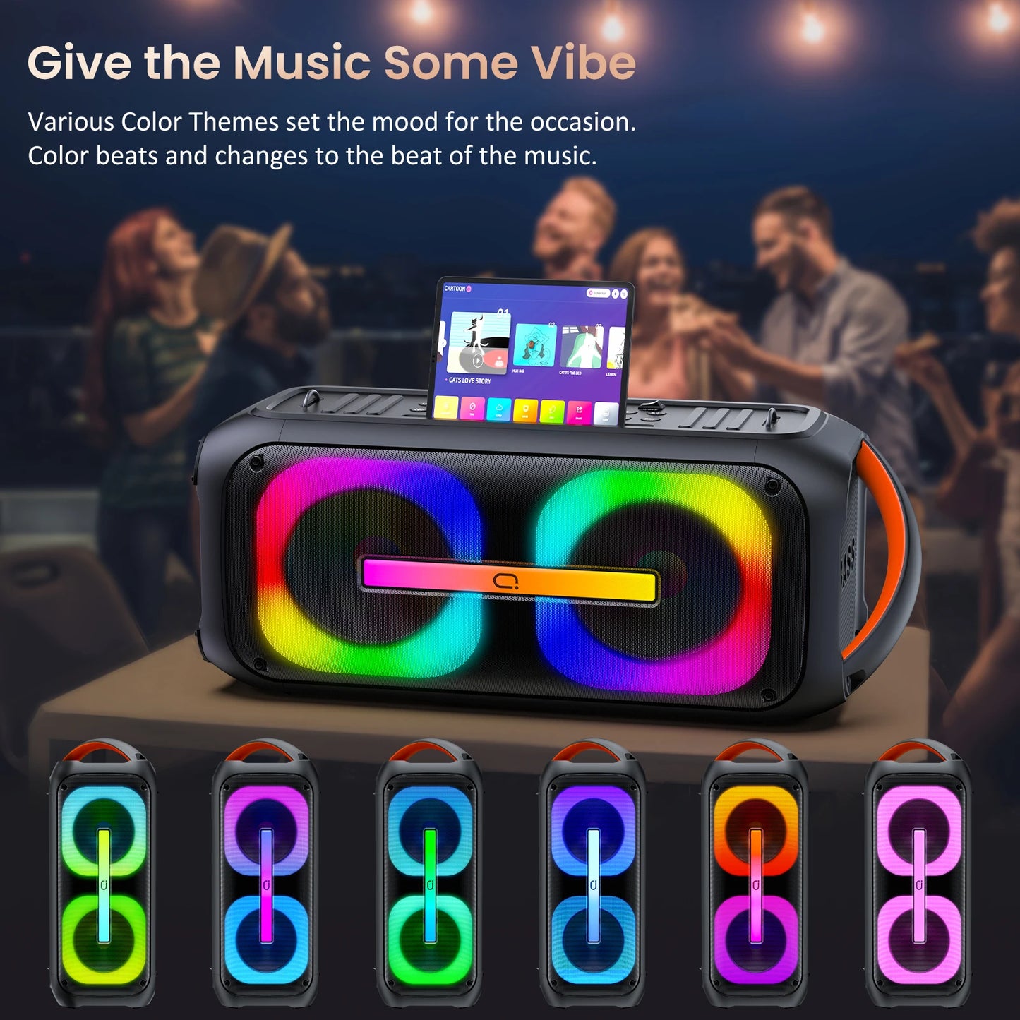 Karaoke Machine with 2 Wireless Microphones