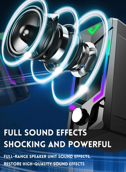 Bluetooth RGB computer speaker with LED ambient